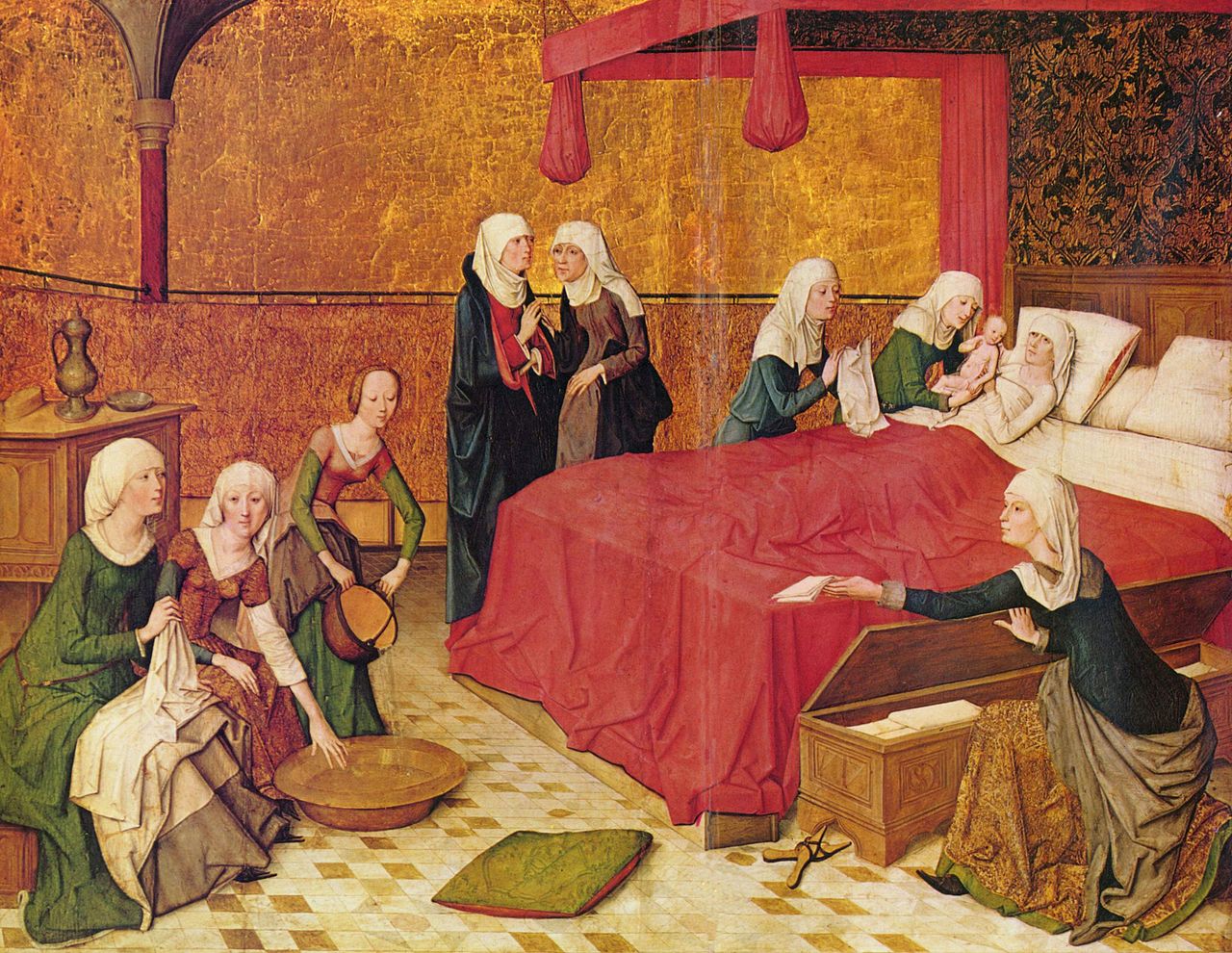 "Рождение Девы Марии". Мастер жития Марии, Старая пинакотека, ок.1460. Фото © Wikipedia