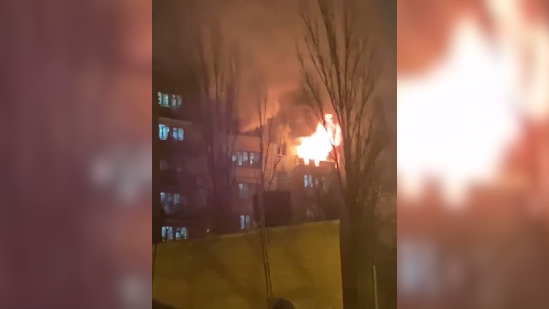 В Воронеже произошёл пожар в здании общежития
