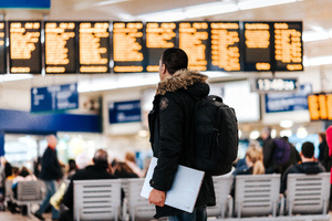 В аэропортах Москвы задержали и отменили десятки рейсов из-за мощного снегопада
