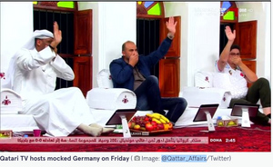 Катарское ТВ сняло пародию на акцию сборной Германии с закрытыми ртами