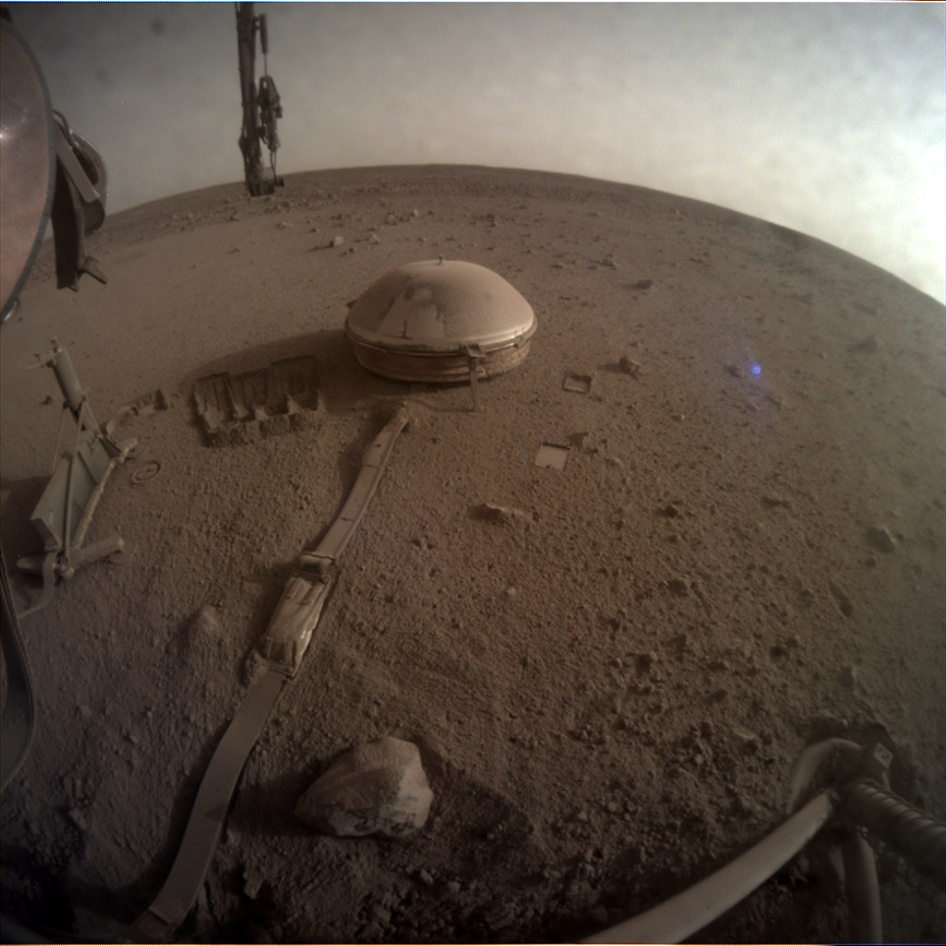 Последнее фото, присланное межпланетной станцией Mars InSight. Фото © NASA