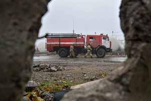 Пожар на нефтенакопителе в районе курского аэродрома ликвидирован