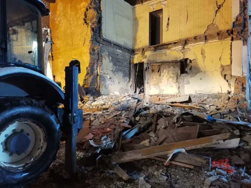 В Рязани завершён разбор завалов на месте взрыва в жилом доме