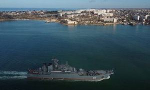 Минобороны сняло с коптера заход отряда кораблей ВМФ России в Севастополь