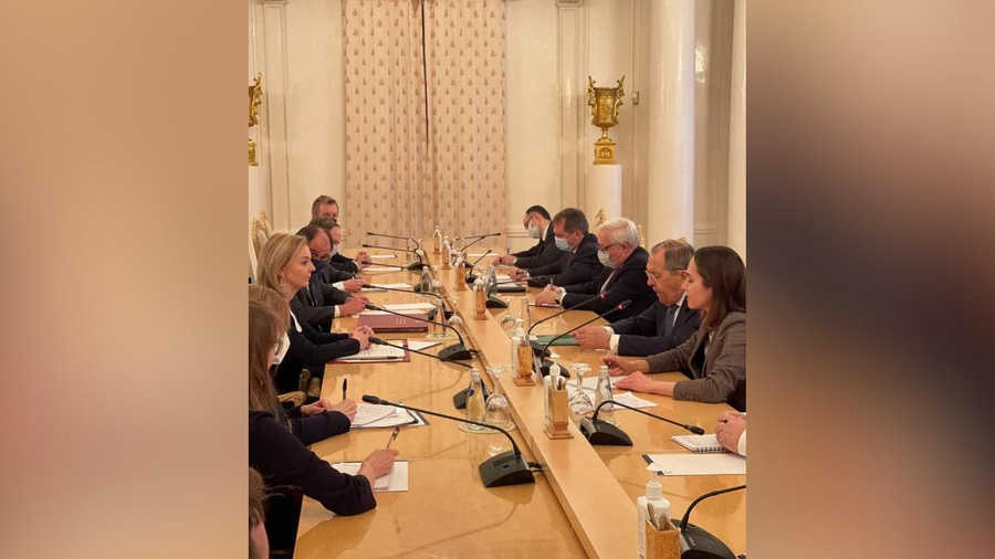 Переговоры Лаврова и Трасс. © Телеграм-канал Марии Захаровой