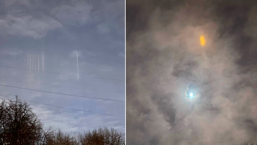Загадочное явление в небе над Москвой. Фото © Facebook / Airport / Sokol Da Neighborhood 