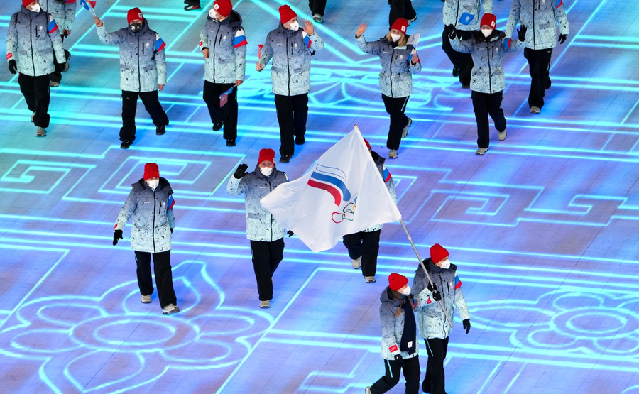 Сборная России на церемонии открытия Олимпиады в Пекине. Фото © Kremlin.ru