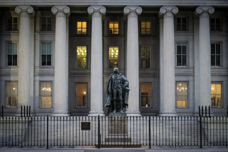 <p>Здание Министерства финансов США в Вашингтоне. Фото © ТАСС / AP</p>