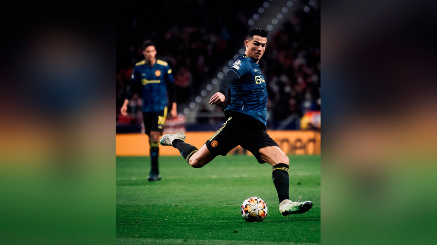 Криштиану Роналду в матче 1/8 финала Лиги чемпионов между "Атлетико" и "Манчестер Юнайтед". Фото © Instagram / manchesterunited