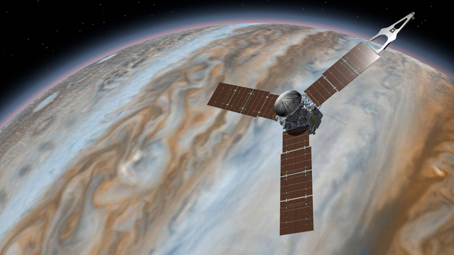 Космический зонд NASA, вращающийся вокруг планеты Юпитер. Фото © Shutterstock