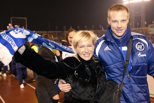 Футболист Вячеслав Малафеев с женой Мариной. Фото © ФК "Зенит" / Вячеслав Евдокимов