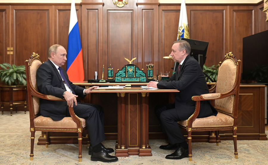 Президент РФ Владимир Путин и губернатор Санкт-Петербурга Александр Беглов. Фото © Kremlin