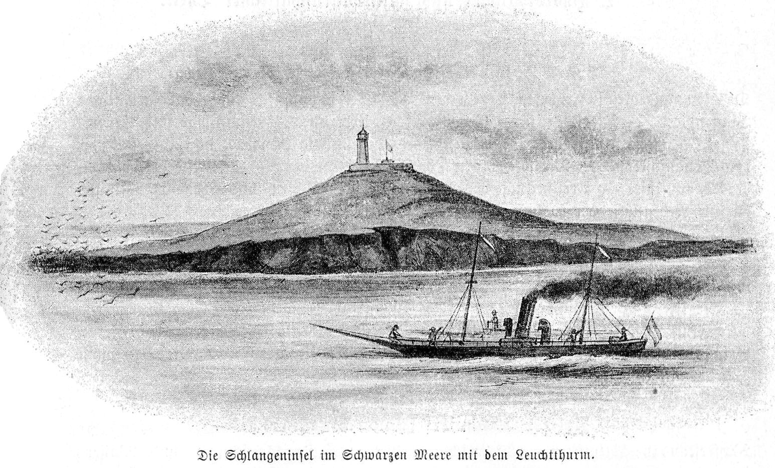 Остров Змеиный в 1896 году. Фото © Public Domain