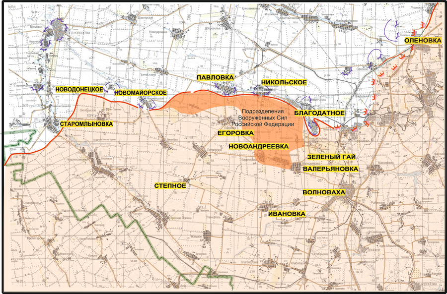 Карта освобождённых в ходе "Операции Z" территорий. Фото © Минобороны