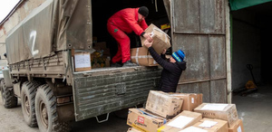 Российские военные доставили жителям Харьковской области 100 тонн гумпомощи