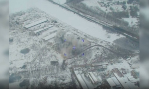 Опубликованы кадры уничтожения подземного склада ракет ВСУ с помощью комплекса "Кинжал"