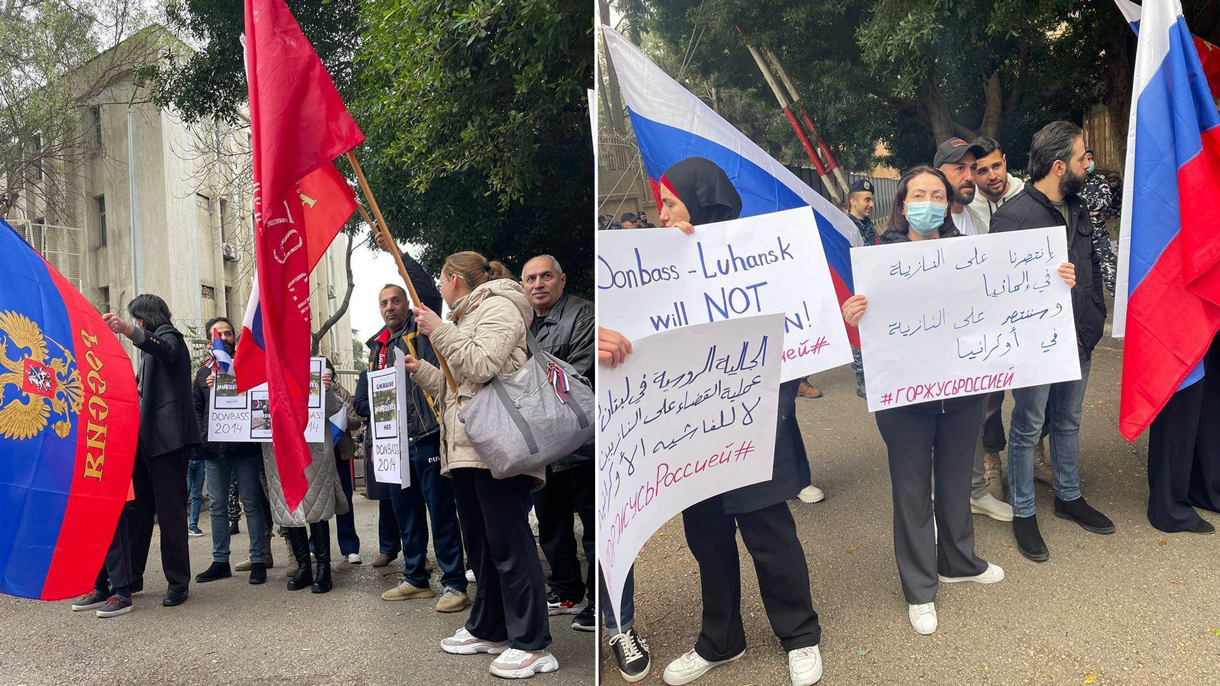 В Бейруте прошёл митинг в поддержку "Операции Z" на Украине. Фото © Telegram / SHOT