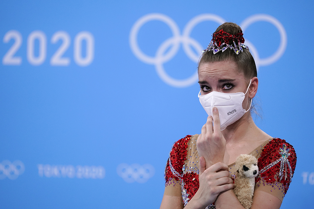 Гимнастка Дина Аверина на Олимпиаде в Японии, 2020 год. Фото © ТАСС / AP / Ashley Landis