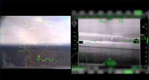 Минобороны опубликовало видео уничтожения танка ВСУ ракетным комплексом "Вихрь"