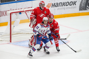 СКА выиграл третий матч подряд в четвертьфинальной серии плей-офф КХЛ против "Спартака"