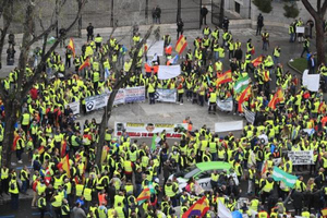 В Мадриде тысячи работников транспортного сектора протестуют из-за роста цен на топливо