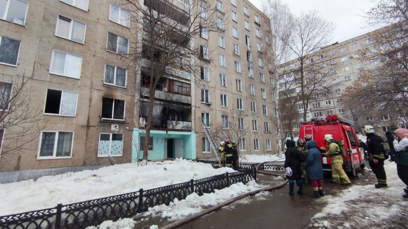 Последствия пожара в общежитии в Уфе. Фото © ГУ МЧС России по Республике Башкортостан