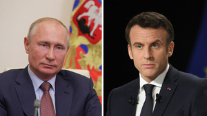 Макрон снова позвонил Путину: Обсудили гуманитарную ситуацию в Мариуполе и оплату газа рублями