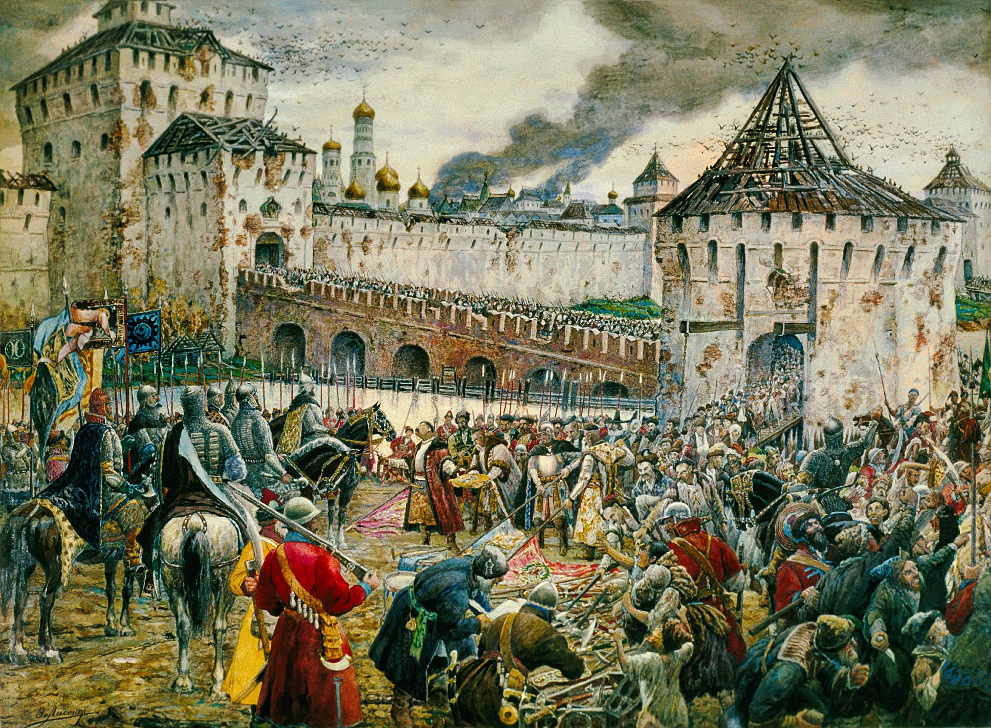 Изгнание поляков из Кремля Пожарским, 1612 г. Фото (c) Wikipedia