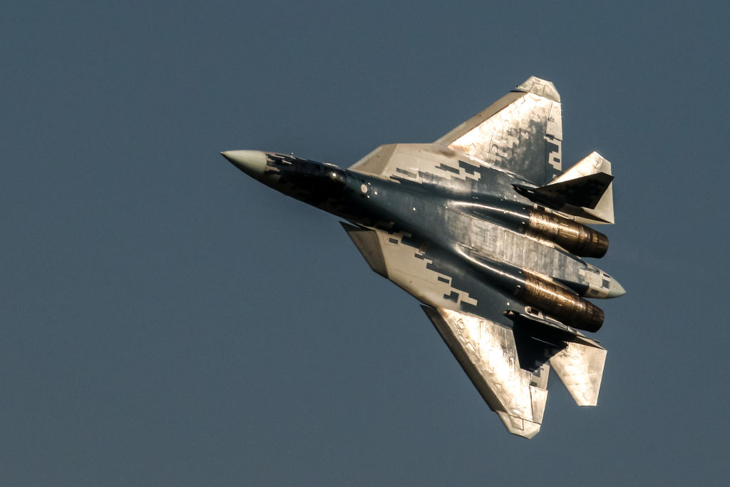 Истребитель Су-57. Фото © Getty Images / Leonid Faerberg / SOPA Images / LightRocket