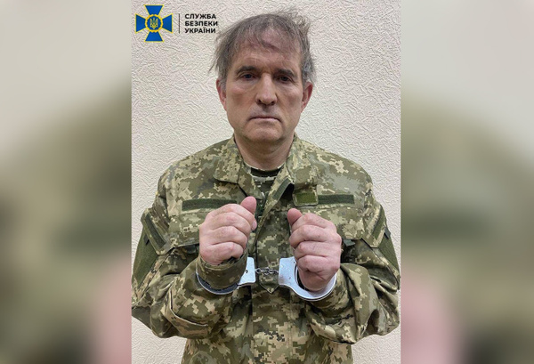 Задержанный Виктор Медведчук. Фото © Telegram / Служба безпеки України