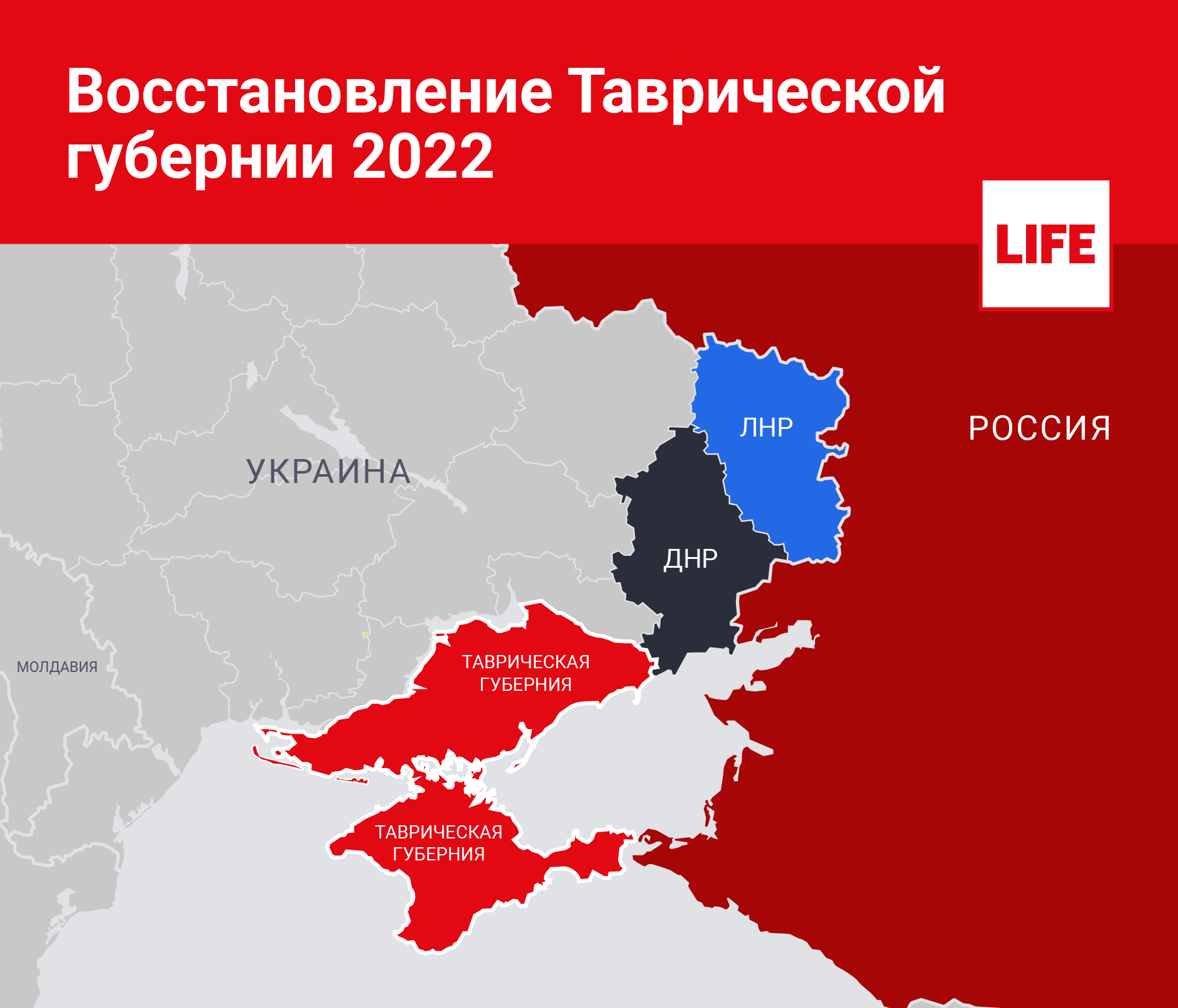 Восстановление Таврической губернии 2022. Инфографика © LIFE