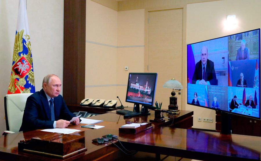 Совещание по экономическим вопросам (в режиме видеоконференции). Фото © Kremlin.ru