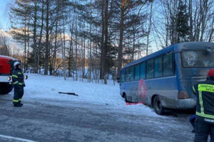 СК возбудил дело по факту ДТП с перевернувшимся автобусом с детьми в Карелии