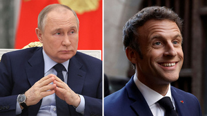 Путин поздравил Макрона с переизбранием президентом Франции