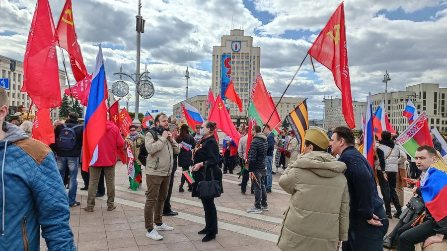 Акция "Беларусь Zа Россию" в Минске. Фото © VK / Наталья Крючкова