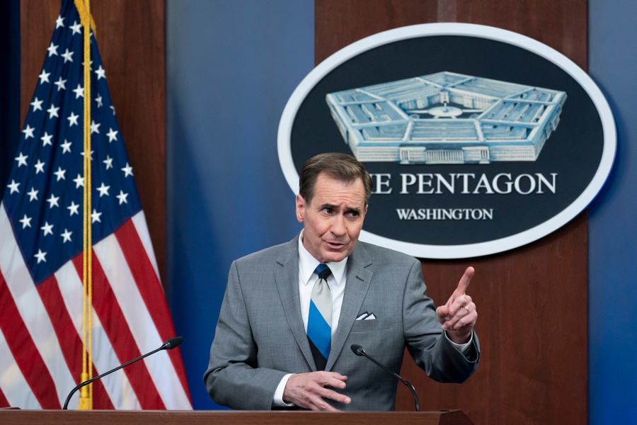 Брифинг пресс-секретаря Пентагона Джона Кёрби в Вашингтоне. Фото © ТАСС / AP / Alex Brandon