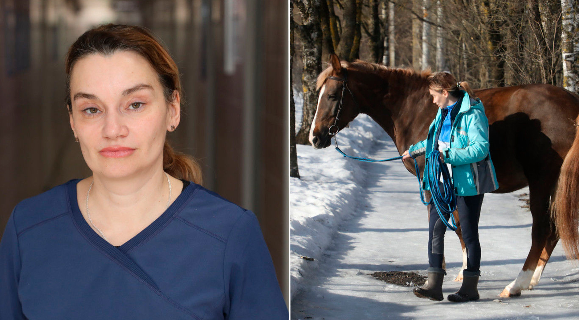 Медсестра из Петербурга в свободное время лечит лошадей