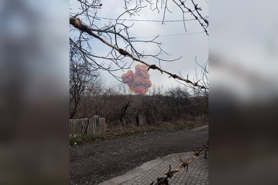Взрыв в Рубежном. Фото © T.me / Выпускайте Z кракена!