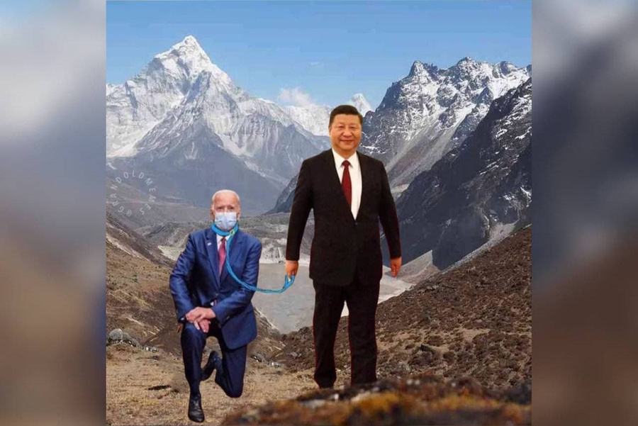 Мем про Джо Байдена и Си Цзиньпина. Фото © Twitter / grandoldmemes