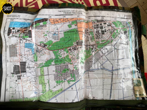 Географическая карта Новой Каховки, обнаруженная в доме украинского националиста. Фото © t.me / shot_shot