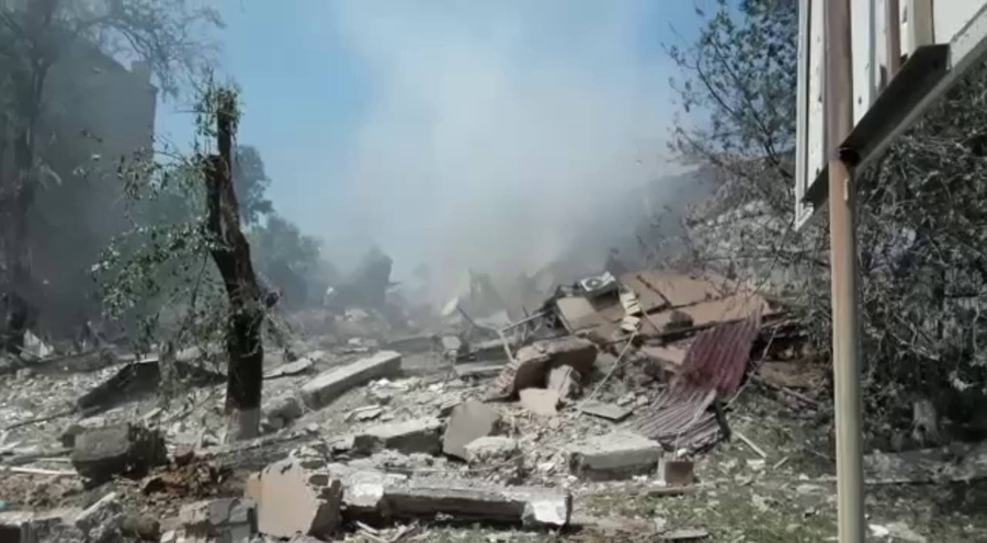 <p>Место взрыва в Шымкенте. Фото © Telegram / <a href="https://t.me/otyrarkz/3269" target="_blank" rel="noopener noreferrer">Otyrar.kz</a></p>
