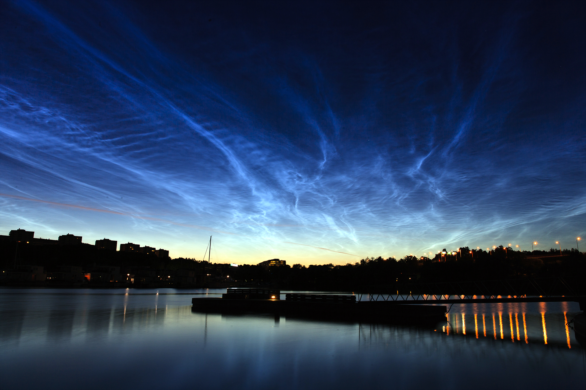 Серебристые облака в Стокгольме. Фото © Wikipedia