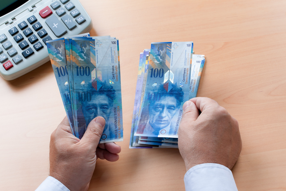 Швейцарский франк. Фото © Shutterstock