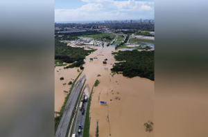 Ливни в Бразилии затопили дорогу к Ресифи. Фото © Twitter / amariadocarmo