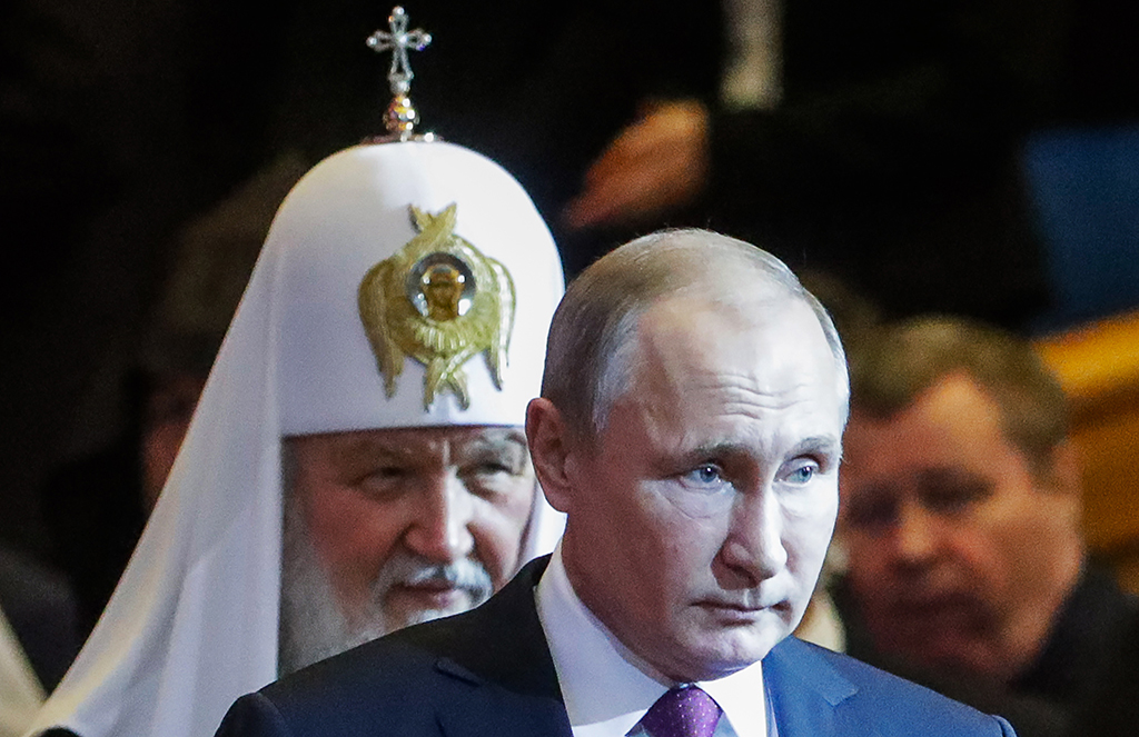 Патриарх Московский и всея Руси Кирилл и президент РФ Владимир Путин. Фото © ТАСС / Михаил Метцель
