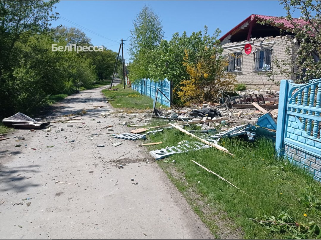 Последствия обстрела села Нехотеевка Белгородской области со стороны Украины. Фото © Telegram / БелПресса