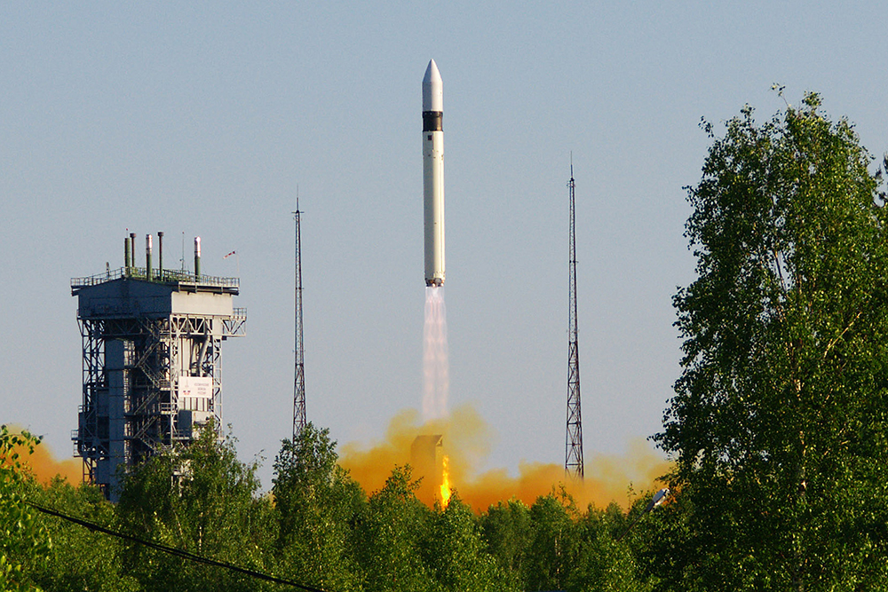 Εκτόξευση του οχήματος εκτόξευσης Rokot στο κοσμοδρόμιο Plesetsk.  Φωτογραφία © TASS / Andrey Morgunov