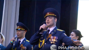 Российский военный хор выступил на концерте ко Дню Победы под Херсоном