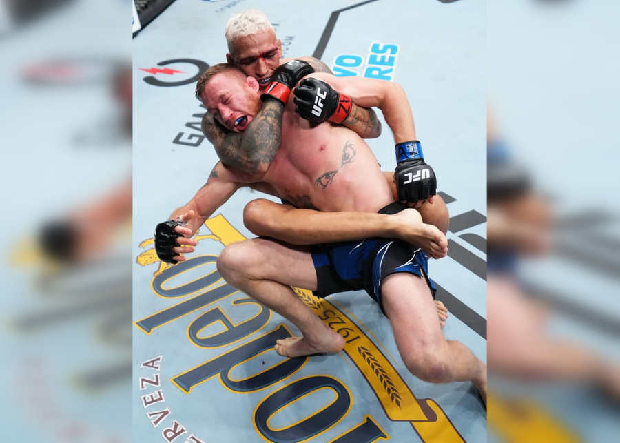 <p>Победа Чарльза Оливейры над Джастином Гейджи. Обложка © Instagram (запрещён на территории Российской Федерации) / UFC</p>