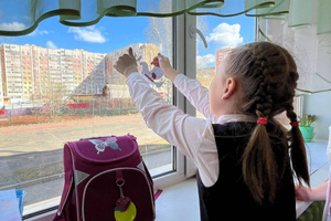 Россияне по всей стране украсили окна символами Великой Победы